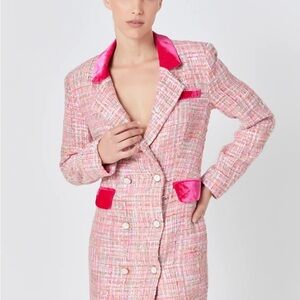 Endless Rose Premium Tweed Blazer Dress